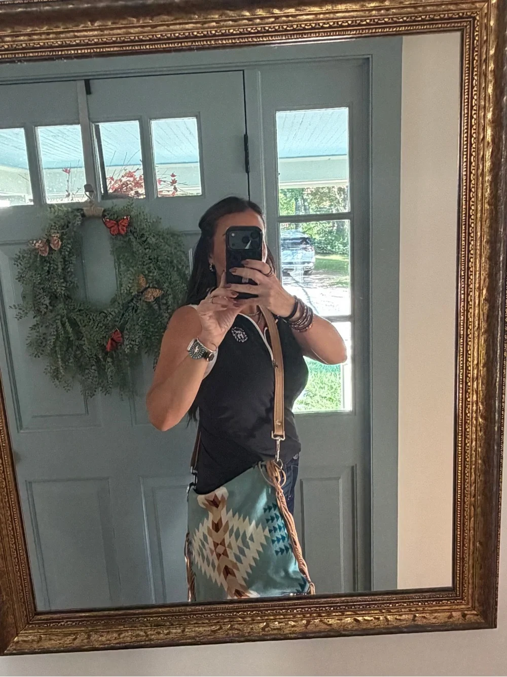 Mercy grey Pendleton purse